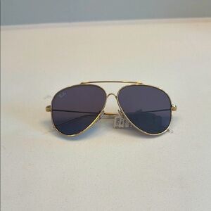 Ray-Ban Gold Frame Sunglasses with Dark Lenses